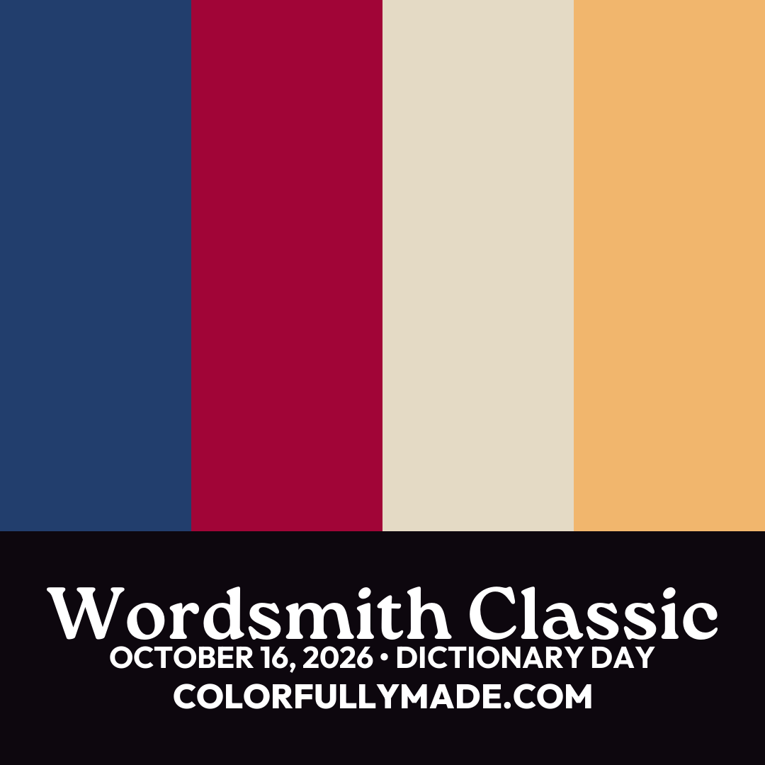 Wordsmith Classic color palette for Dictionary Day