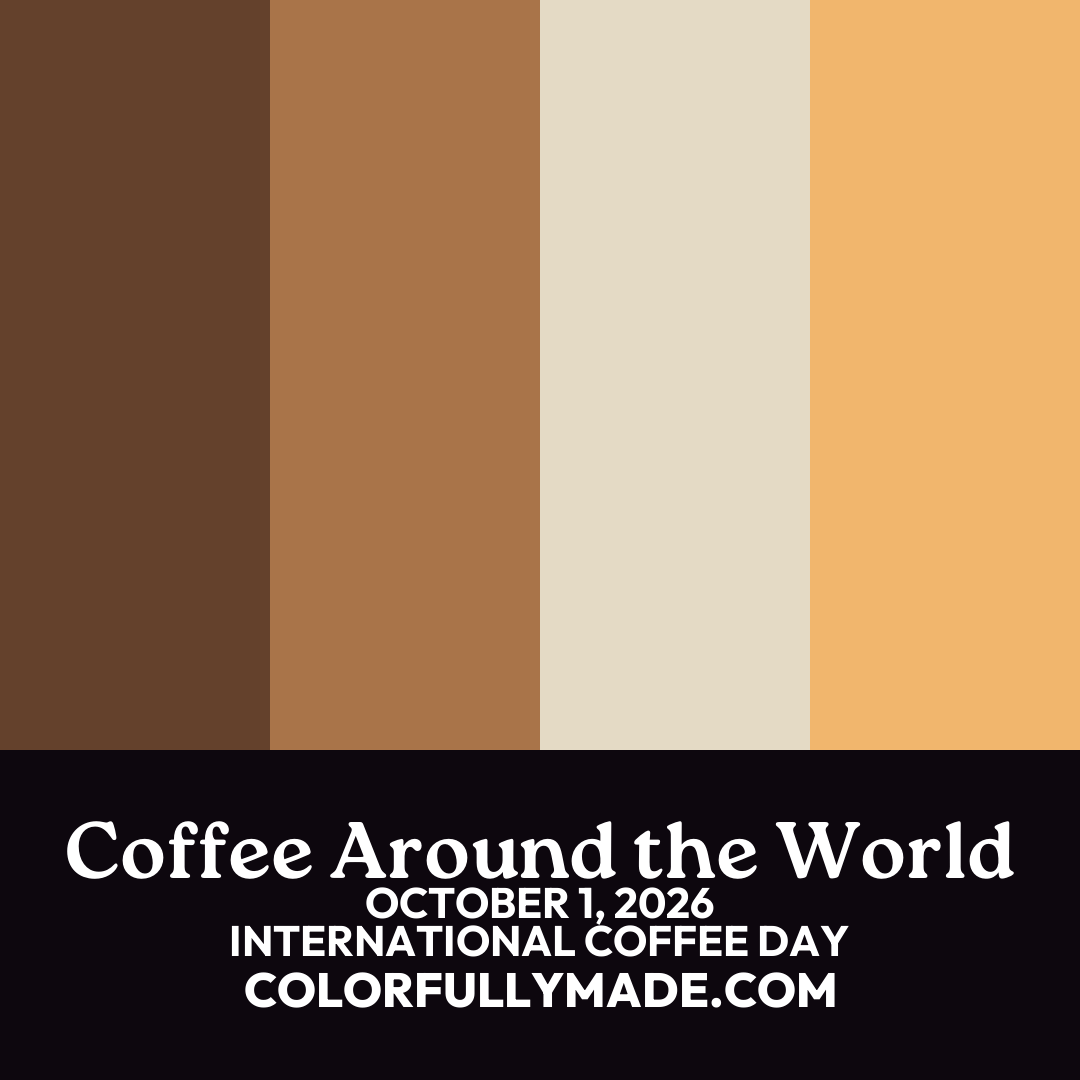 Coffee Around the World color palette for International Coffee Day