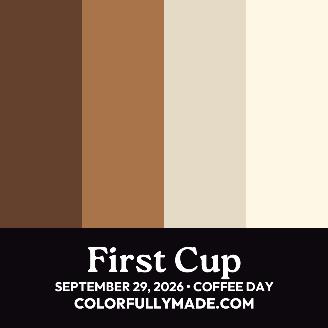 First Cup color palette for Coffee Day