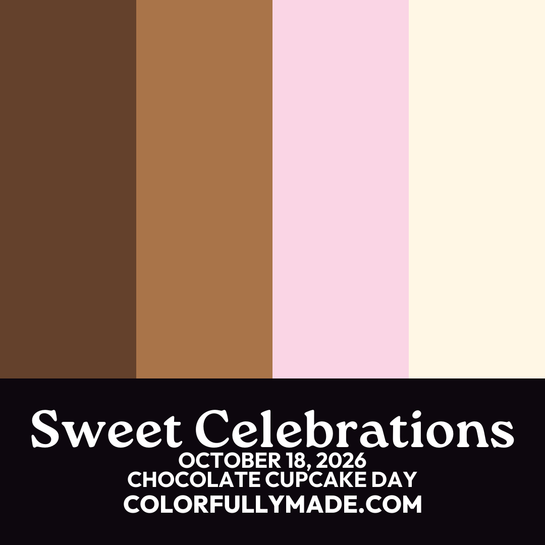 Sweet Celebrations color palette for Chocolate Cupcake Day
