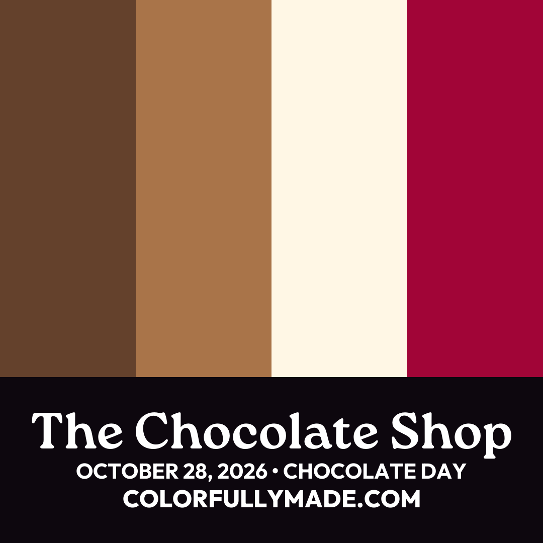 The Chocolate Shop color palette for Chocolate Day
