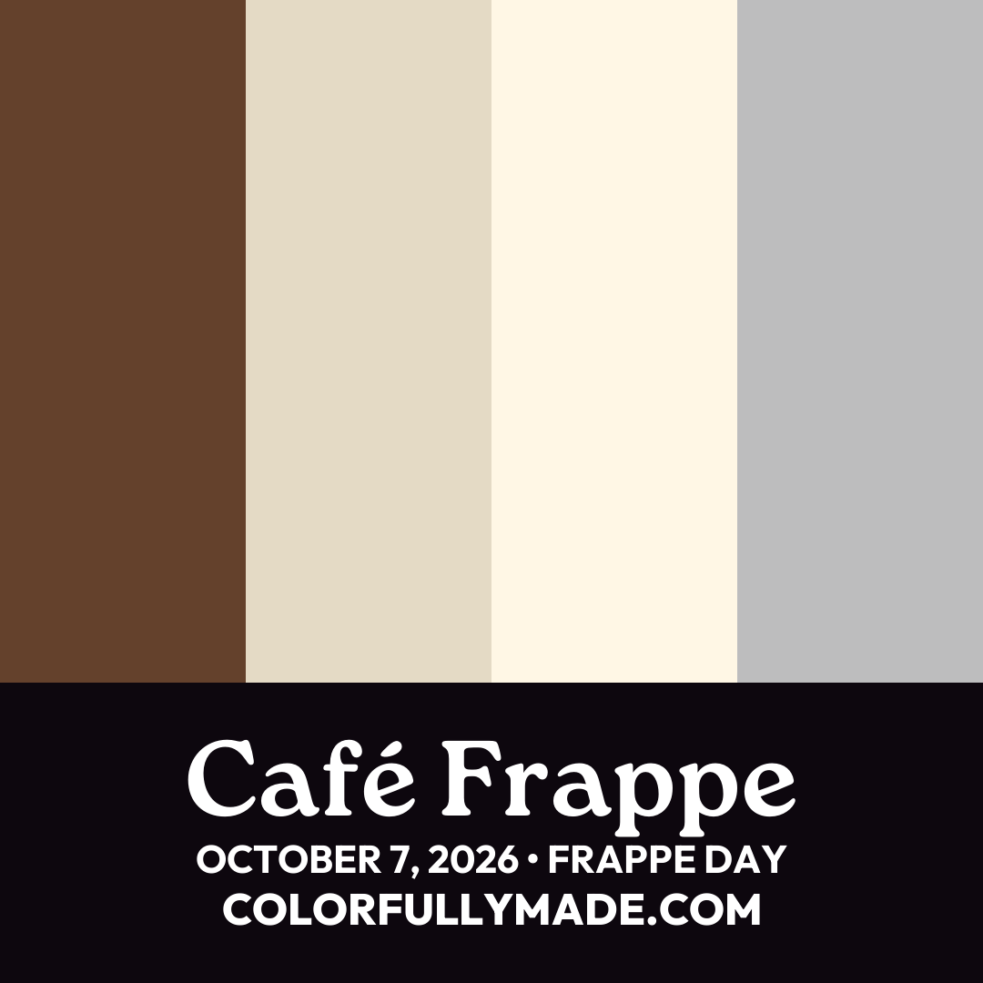 Café Frappe color palette for Frappe Day