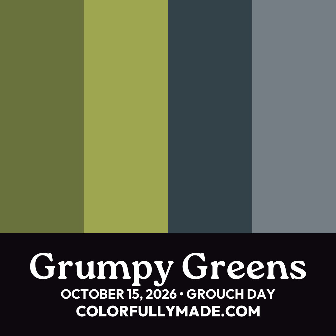 Grumpy Greens color palette for Grouch Day