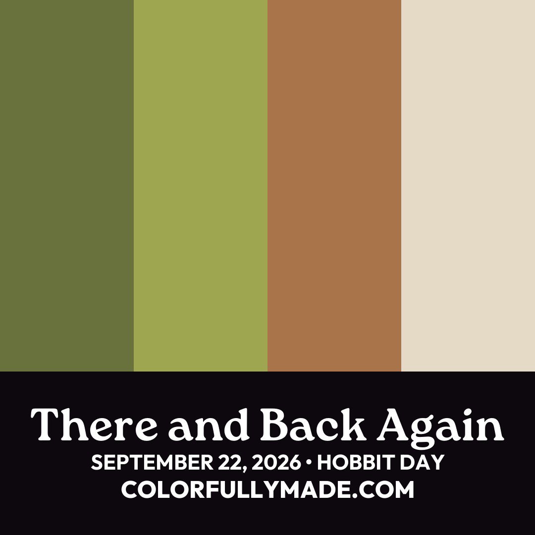 There and Back Again color palette for Hobbit Day