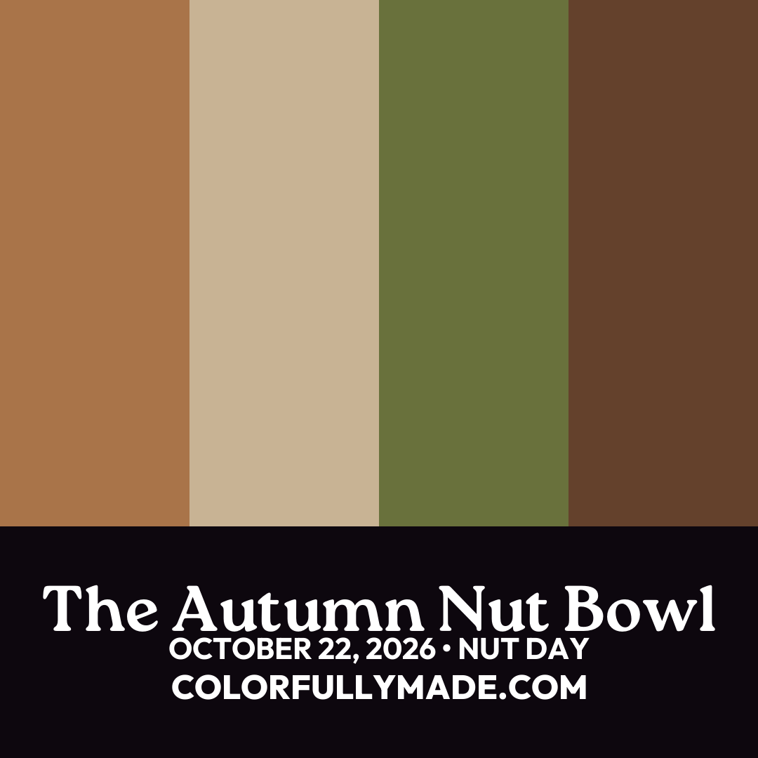 The Autumn Nut Bowl color palette for Nut Day