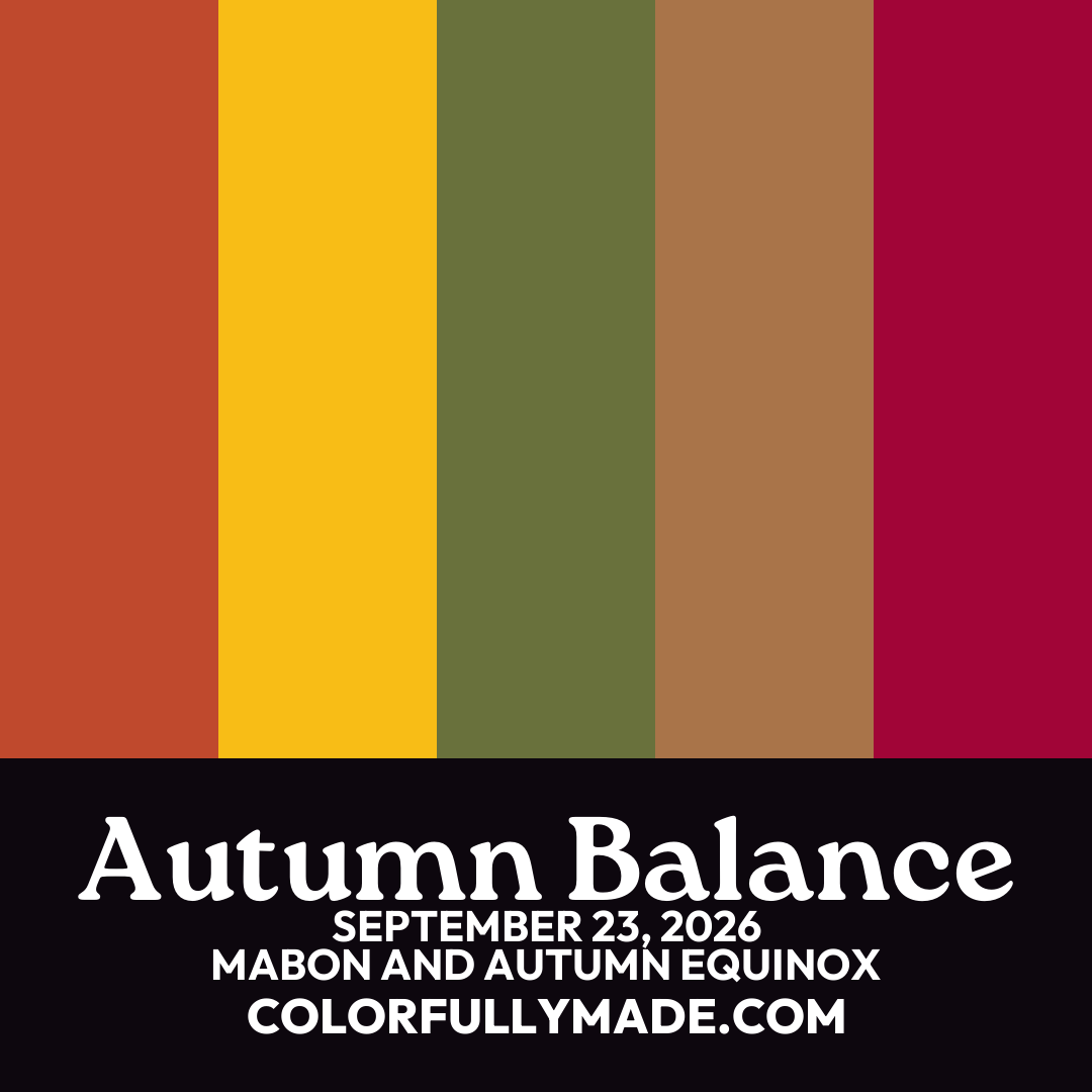 Autumn Balance color palette for Mabon and Autumn Equinox