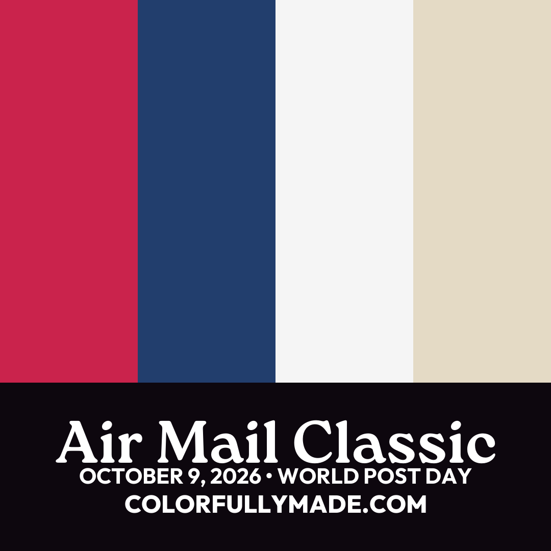 Air Mail Classic color palette for World Post Day
