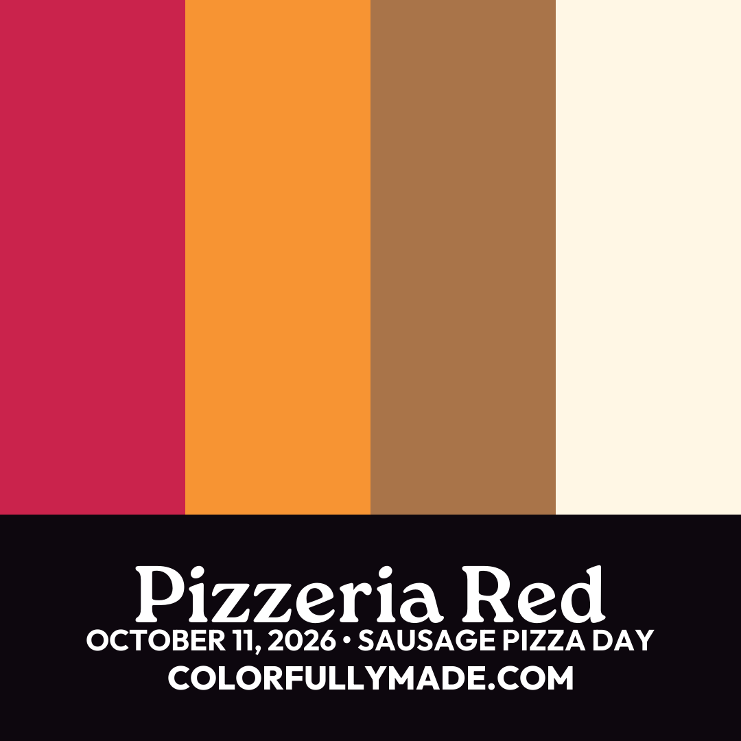 Pizzeria Red color palette for Sausage Pizza Day