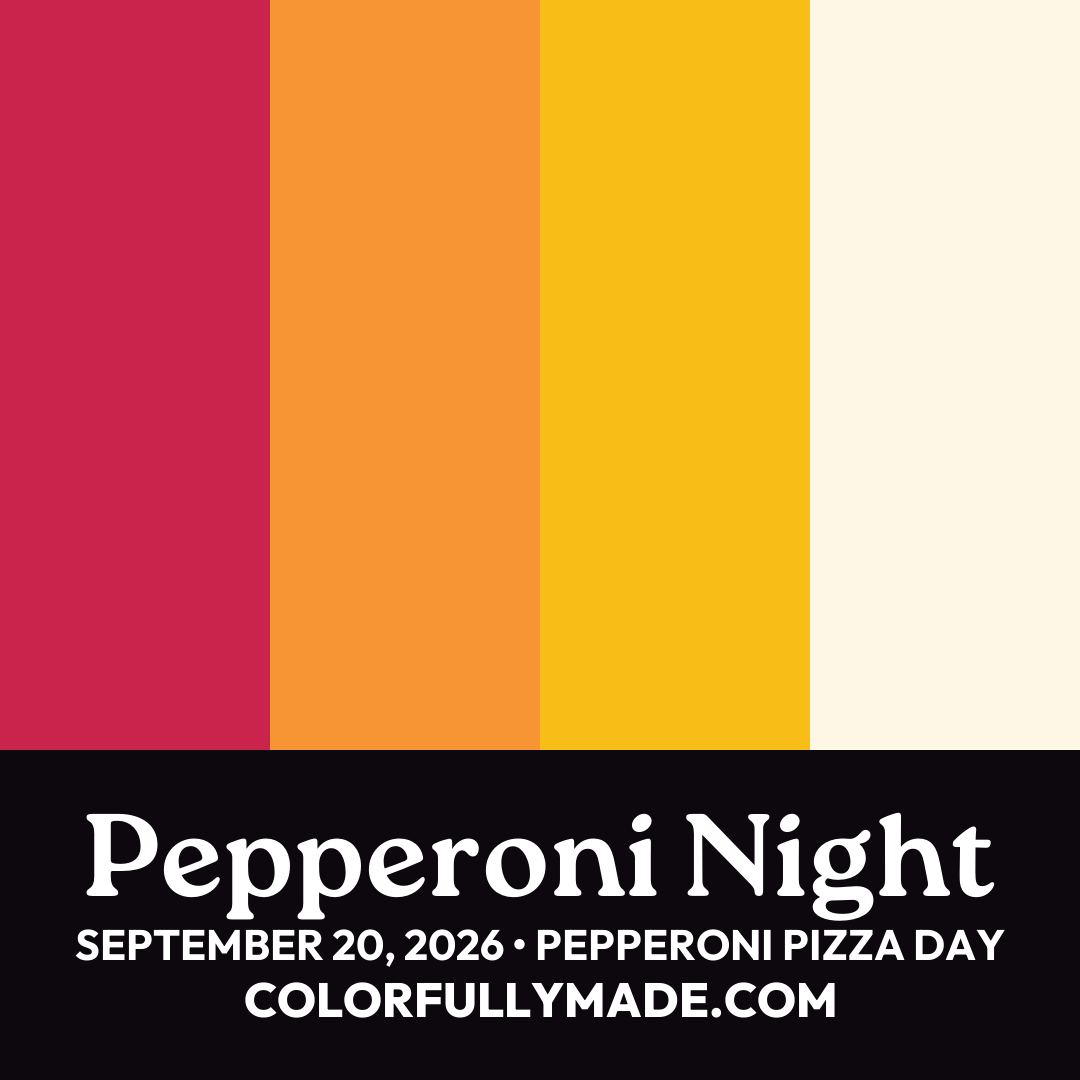 Pepperoni Night color palette for Pepperoni Pizza Day