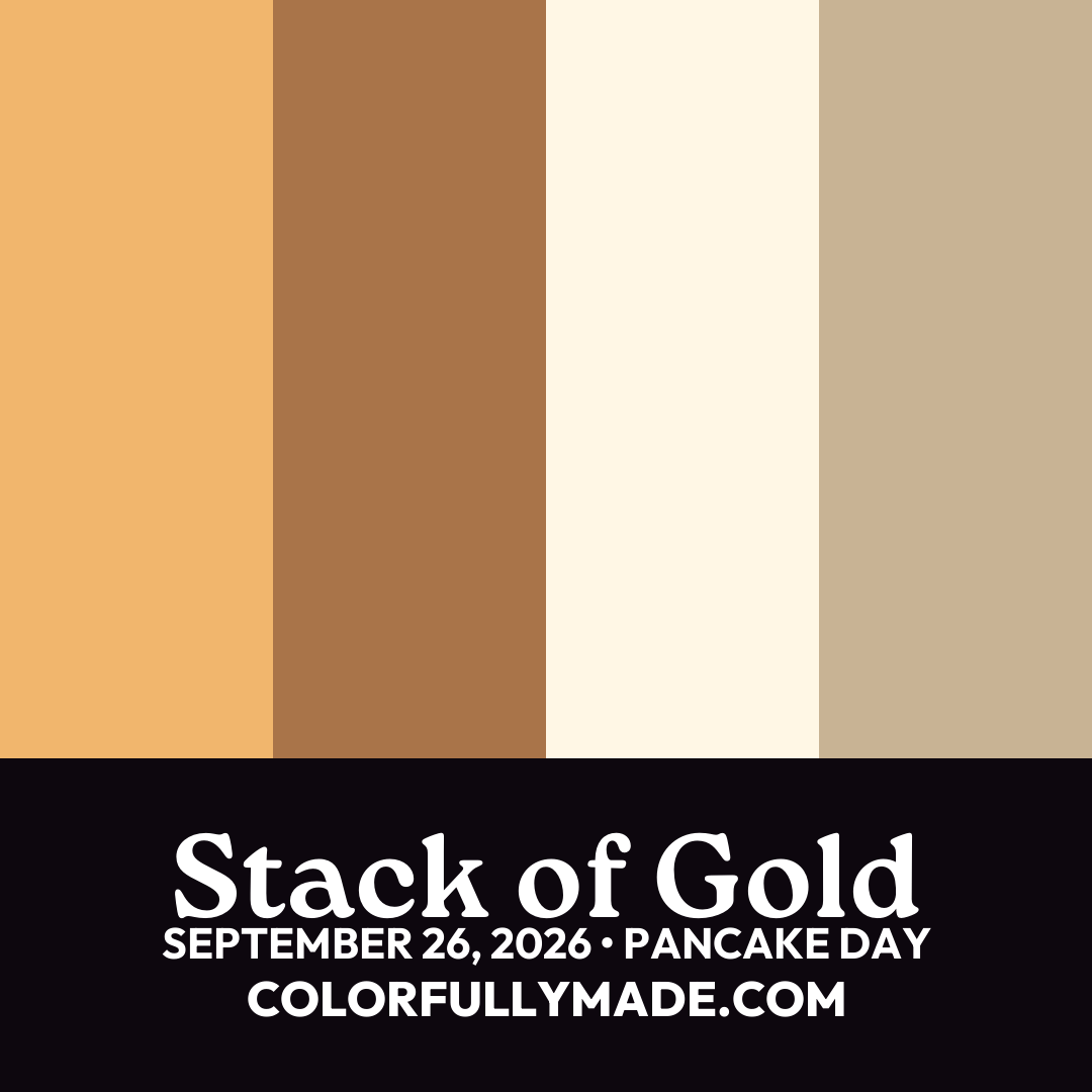 Stack of Gold color palette for Pancake Day