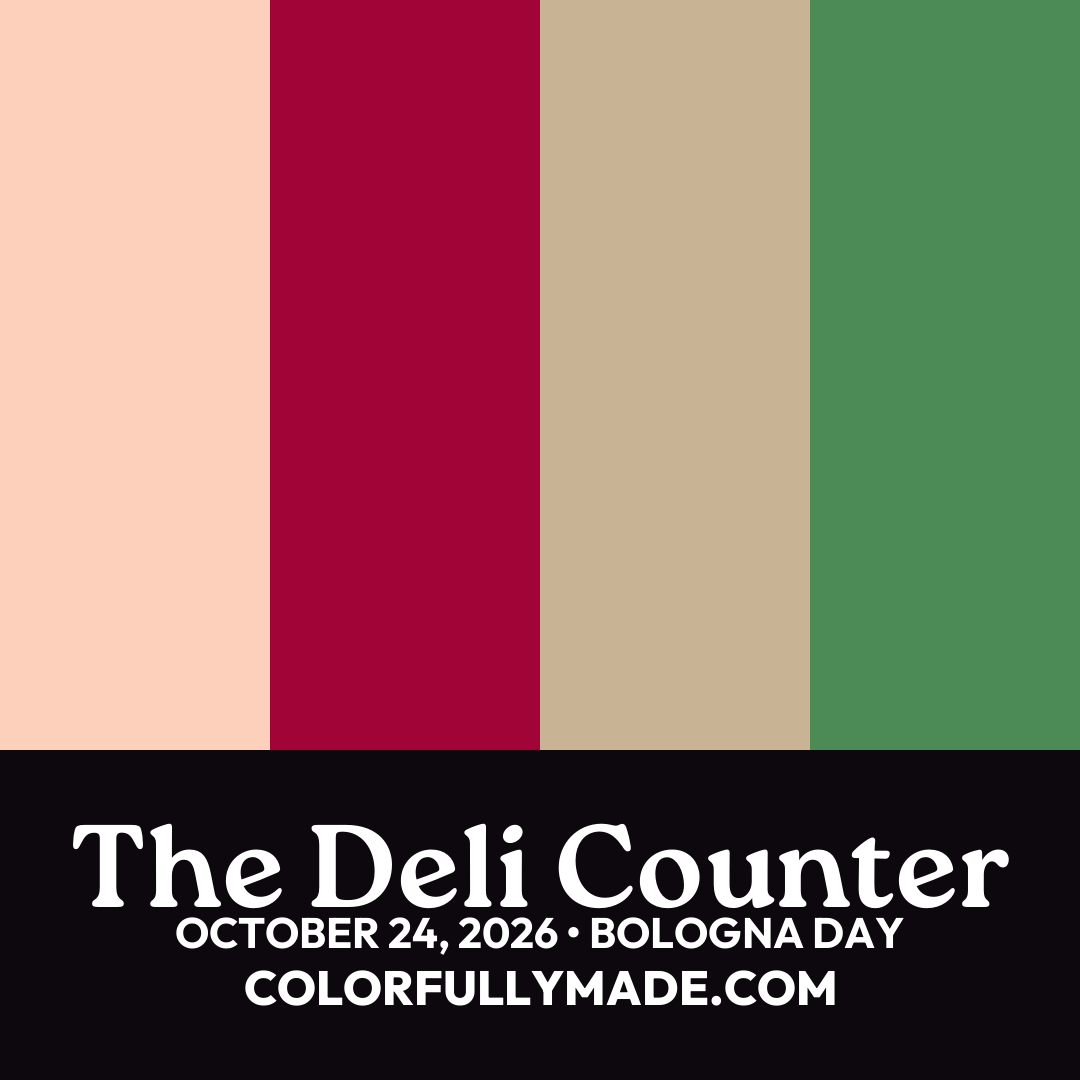 The Deli Counter color palette for Bologna Day