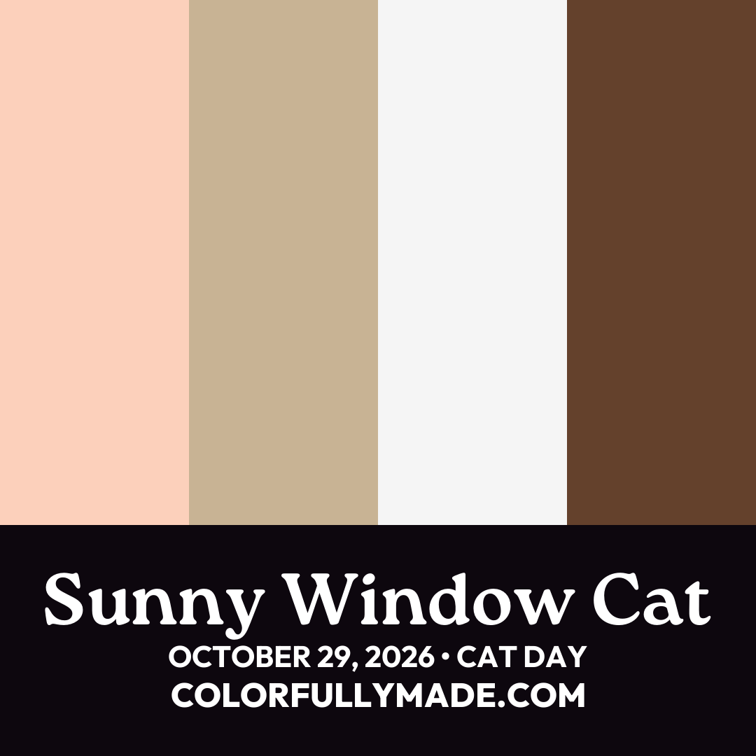 Sunny Window Cat color palette for Cat Day