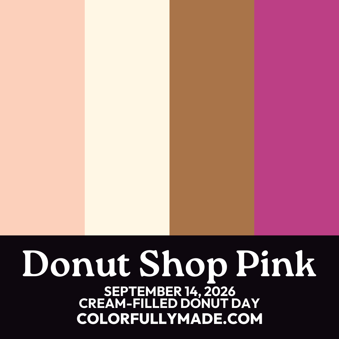 Donut Shop Pink color palette for Cream-Filled Donut Day