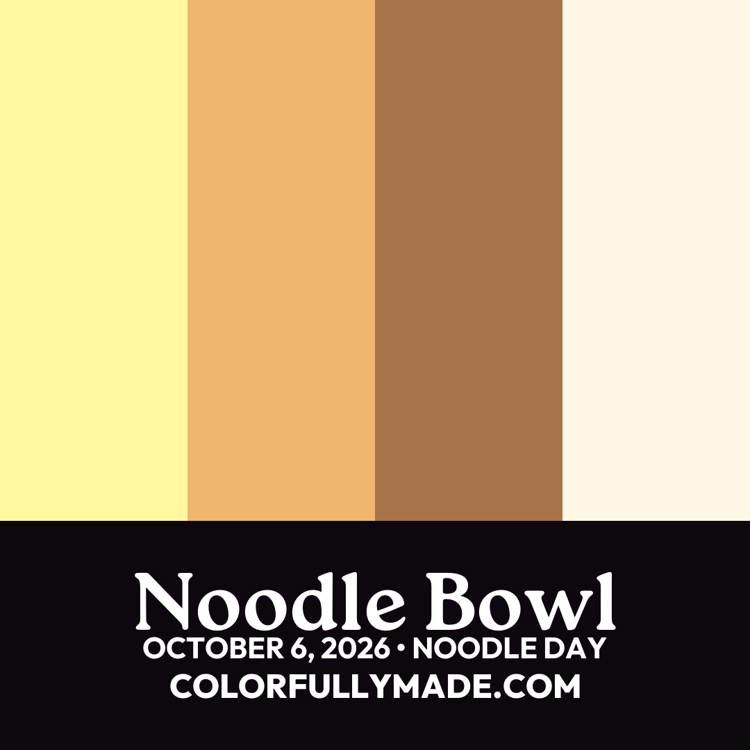 Noodle Bowl color palette for Noodle Day